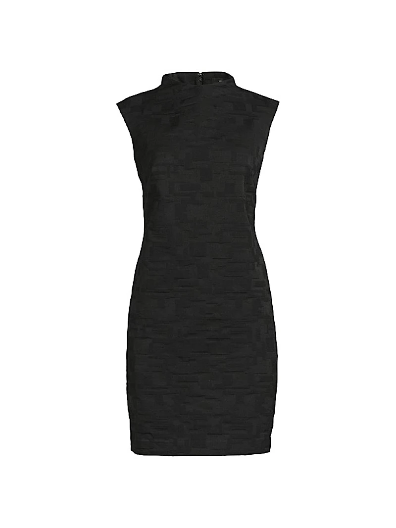 Geo Texture Jacquard Dress