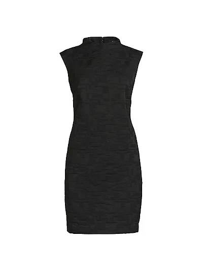 Geo Texture Jacquard Dress