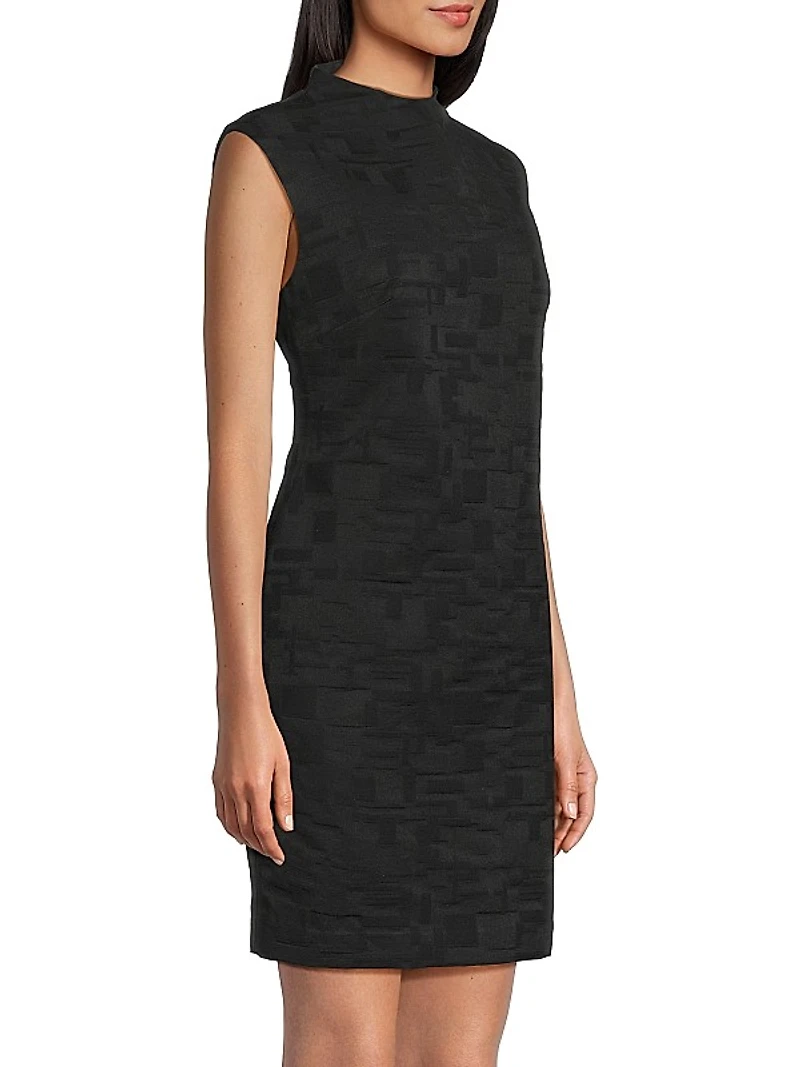 Geo Texture Jacquard Dress