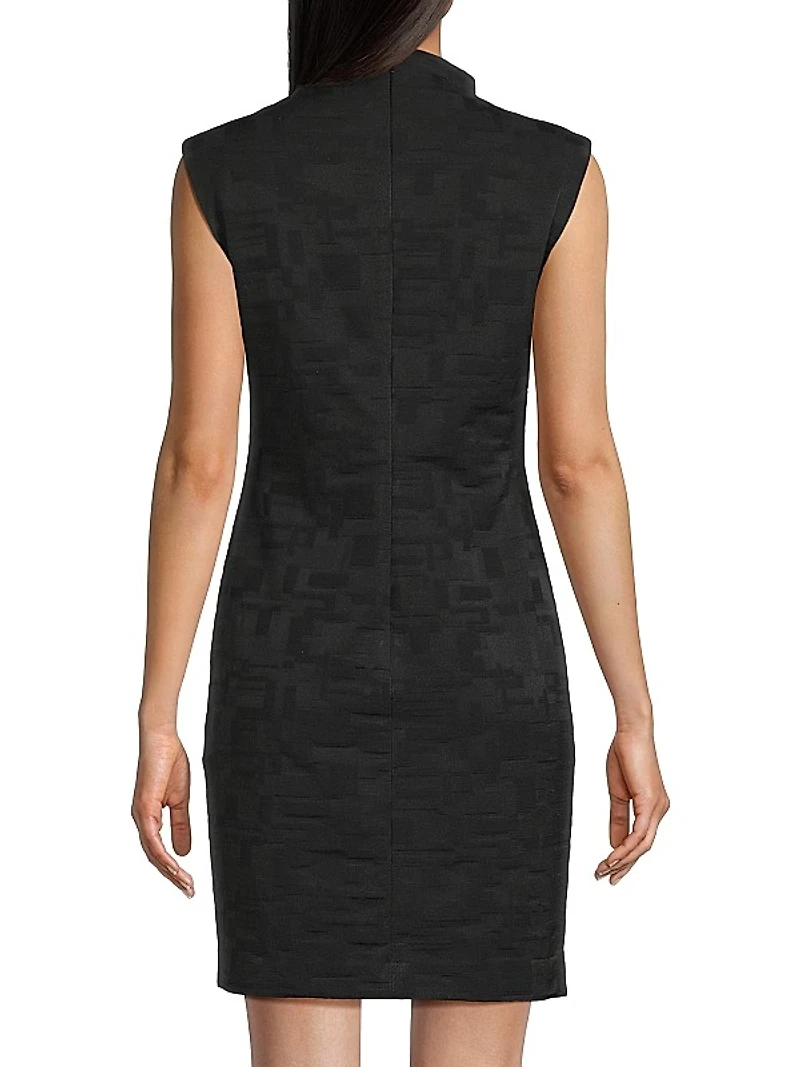 Geo Texture Jacquard Dress