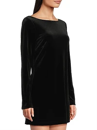 Genevieve Back Cut Out Velvet Minidress