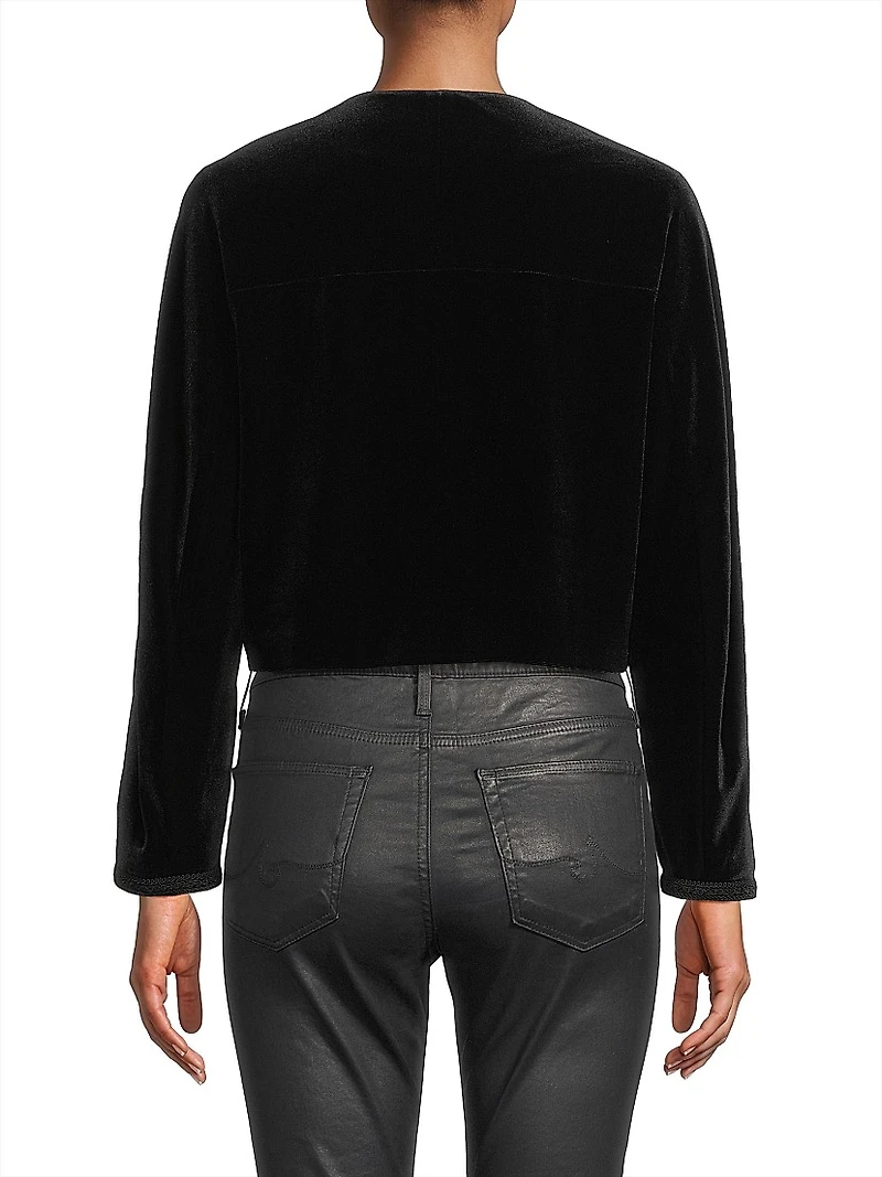 Javiera Rosette Velvet Jacket