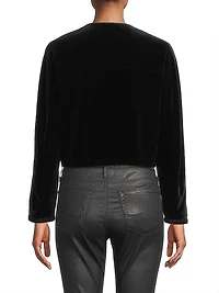 Javiera Rosette Velvet Jacket