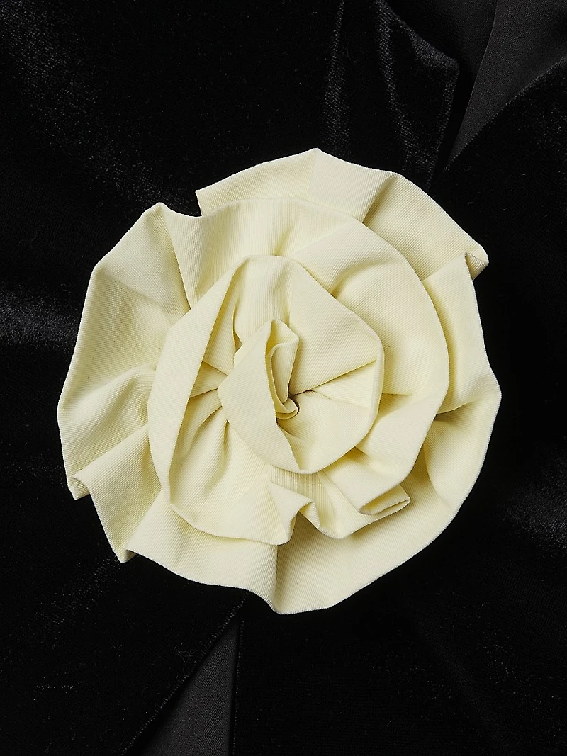 Javiera Rosette Velvet Jacket