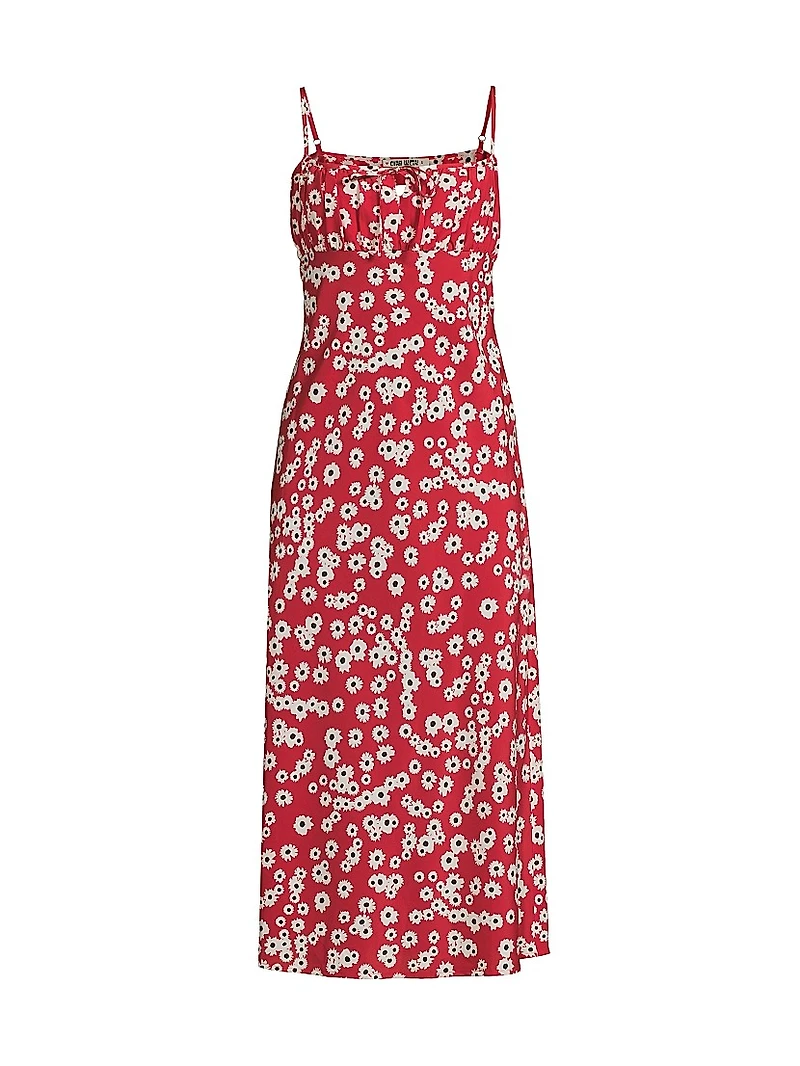 Leo Floral Keyhole Midi-Dress