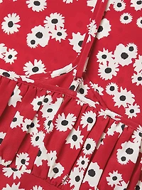 Leo Floral Keyhole Midi-Dress