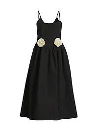 Neroni Rosette-Waist Midi Dress