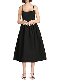 Neroni Rosette-Waist Midi Dress