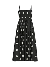 Mael Polka Dot A-Line Midi-Dress