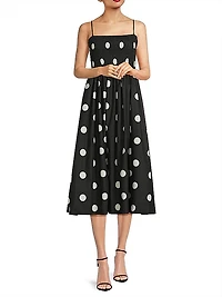 Mael Polka Dot A-Line Midi-Dress