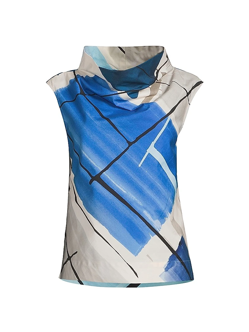 Sorairo Printed Cotton Poplin Top