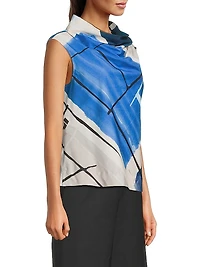 Sorairo Printed Cotton Poplin Top