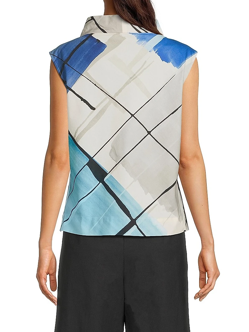 Sorairo Printed Cotton Poplin Top