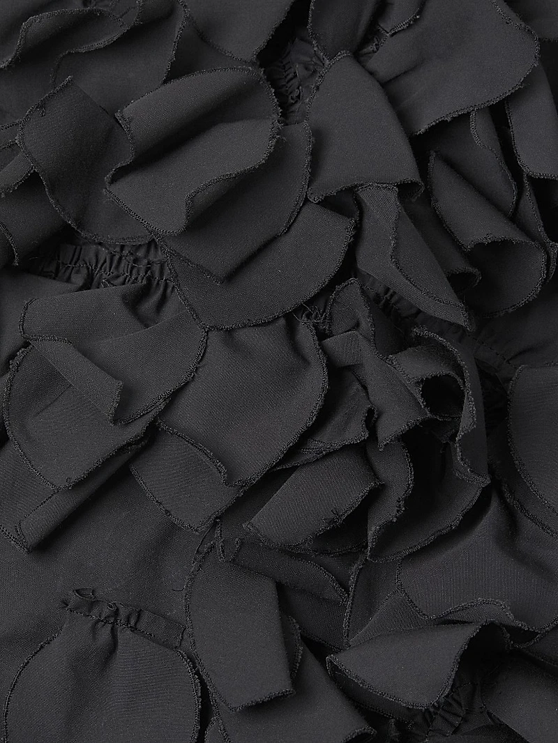 Tech Taffeta Cotton-Blend One-Shoulder Top