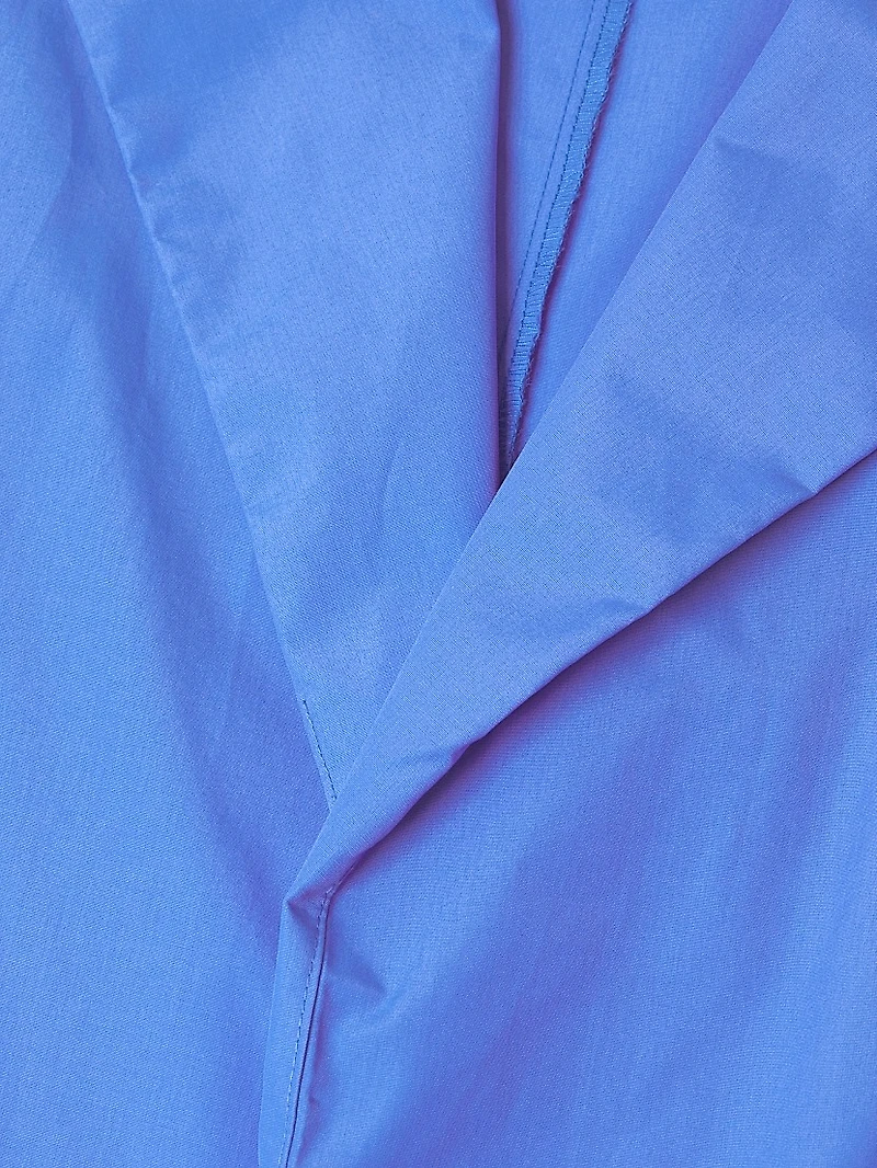 Techno Poplin Cotton-Blend Belted Wrap Top