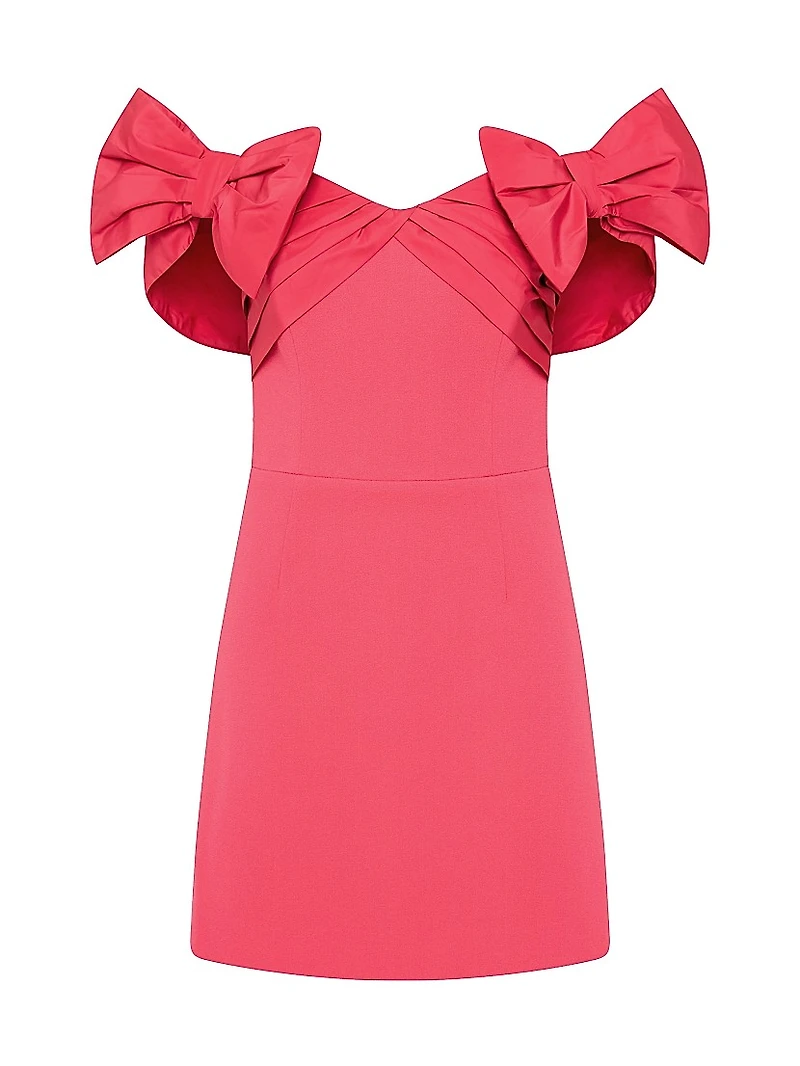 Posey Bow Off-The-Shoulder Minidress