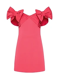 Posey Bow Off-The-Shoulder Minidress