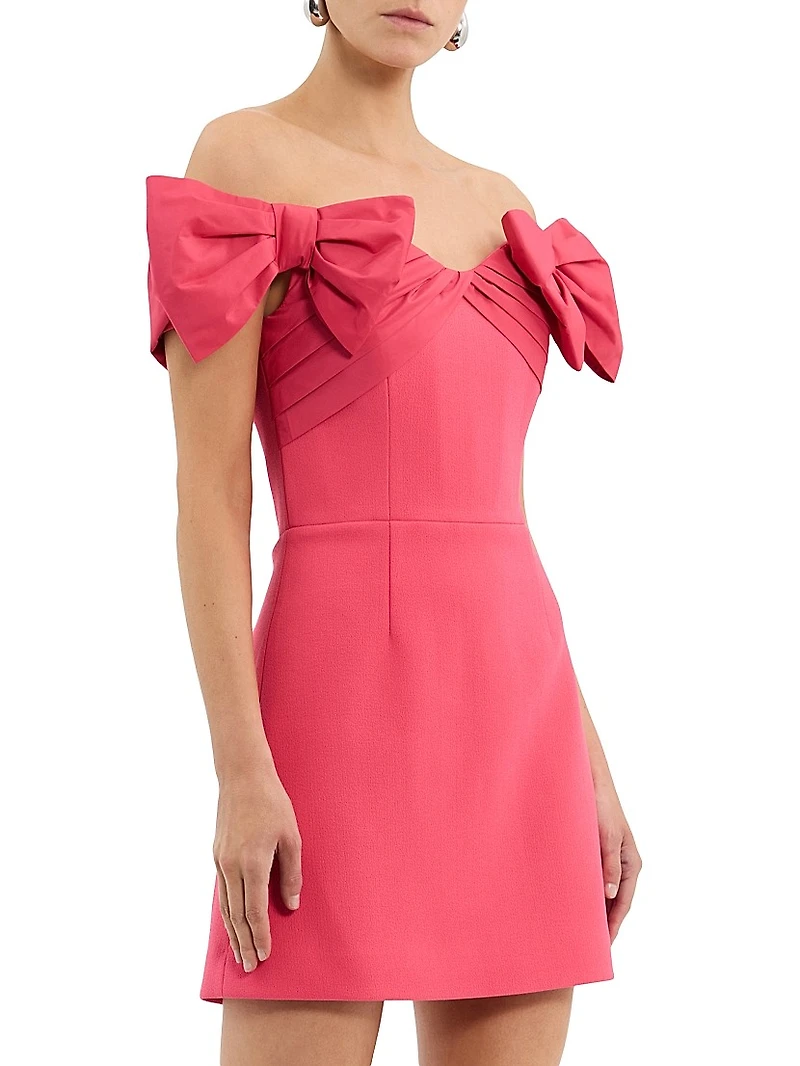 Posey Bow Off-The-Shoulder Minidress