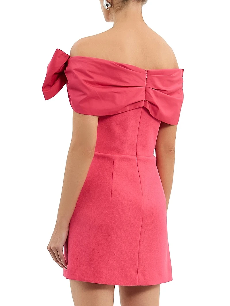 Posey Bow Off-The-Shoulder Minidress