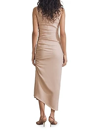 Brooke Lace-Up Midi-Dress