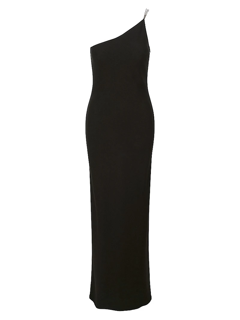 Elodie Asymmetric One-Shoulder Maxi Dress