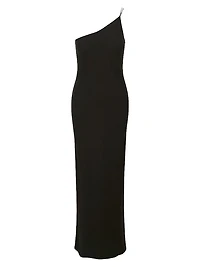 Elodie Asymmetric One-Shoulder Maxi Dress