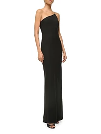 Elodie Asymmetric One-Shoulder Maxi Dress