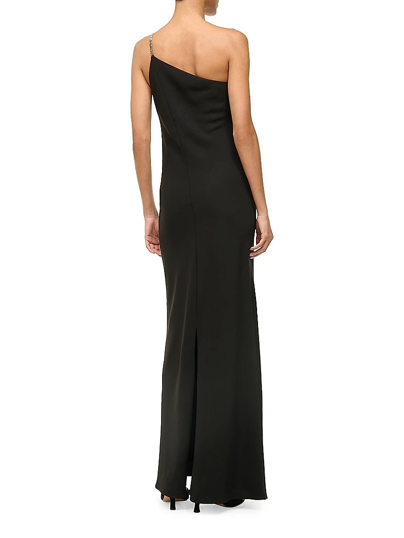 Elodie Asymmetric One-Shoulder Maxi Dress