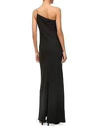 Elodie Asymmetric One-Shoulder Maxi Dress