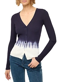 Cargo Tie-Dye Button-Front Cardigan