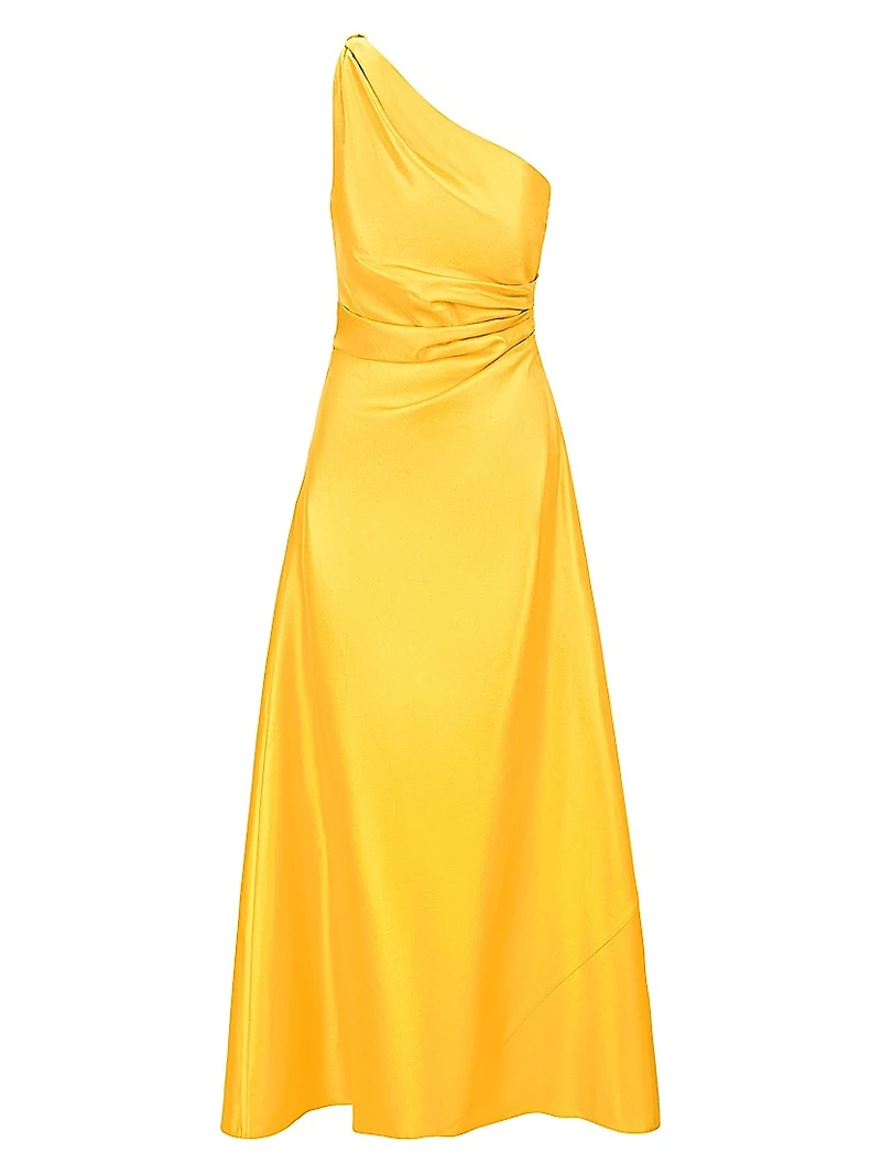 Este Silk One-Shoulder Maxi Dress