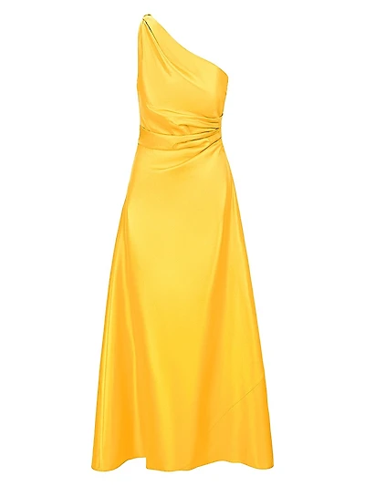 Este Silk One-Shoulder Maxi Dress