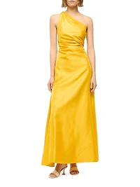 Este Silk One-Shoulder Maxi Dress