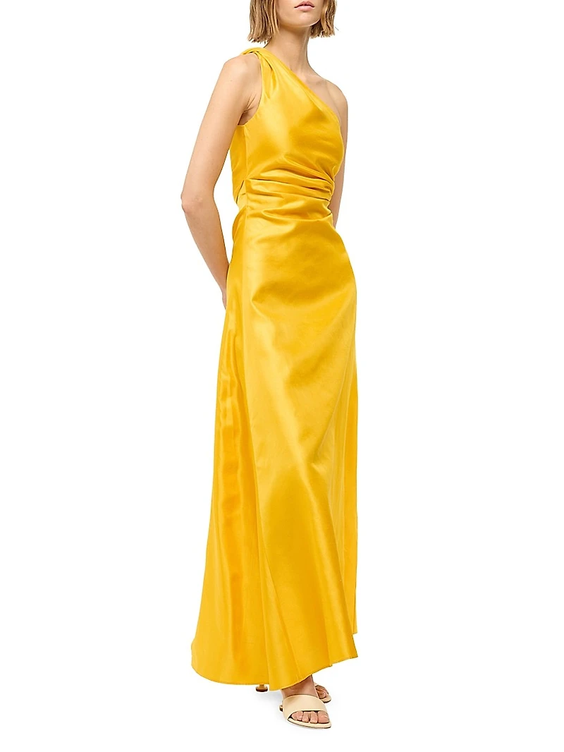 Este Silk One-Shoulder Maxi Dress
