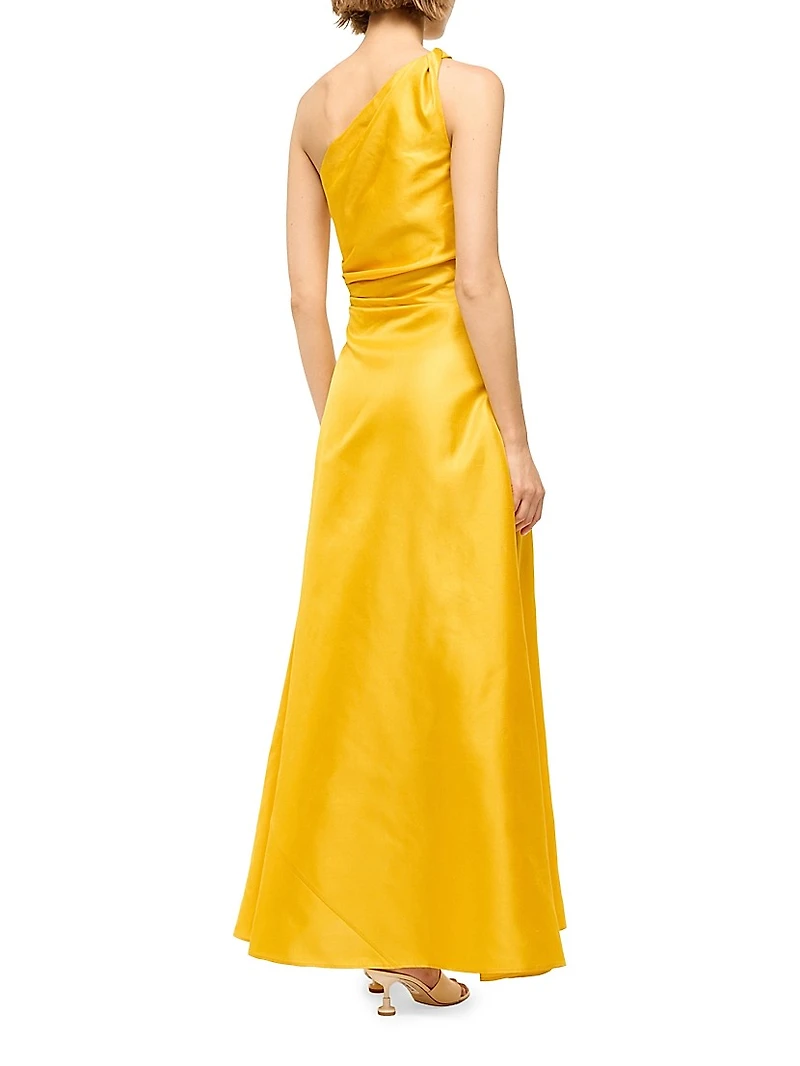Este Silk One-Shoulder Maxi Dress