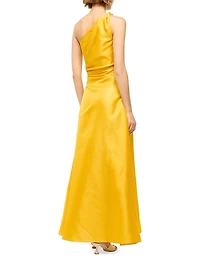 Este Silk One-Shoulder Maxi Dress