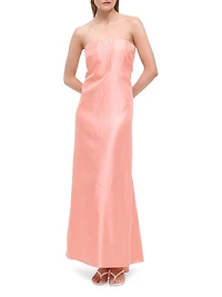 Tullio Silk Strapless Gown