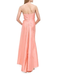 Tullio Silk Strapless Gown
