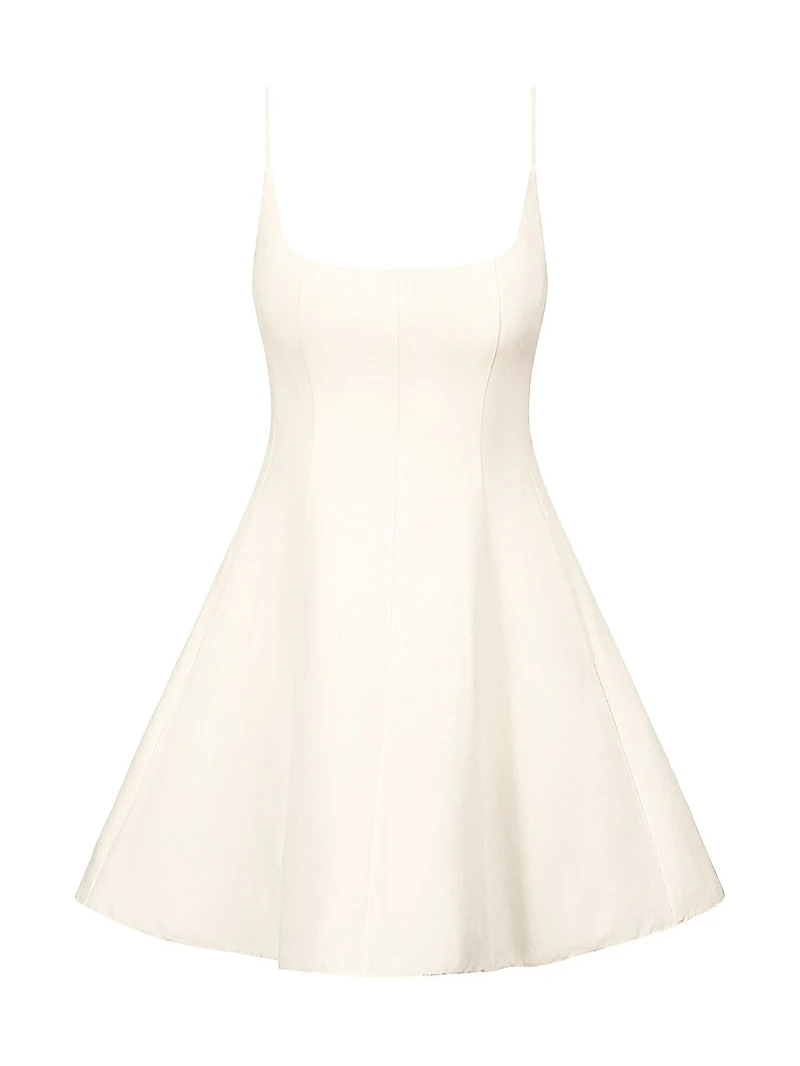 Joy Cotton-Blend Flared A-Line Minidress