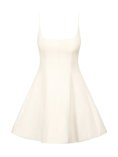 Joy Cotton-Blend Flared A-Line Minidress