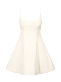 Joy Cotton-Blend Flared A-Line Minidress