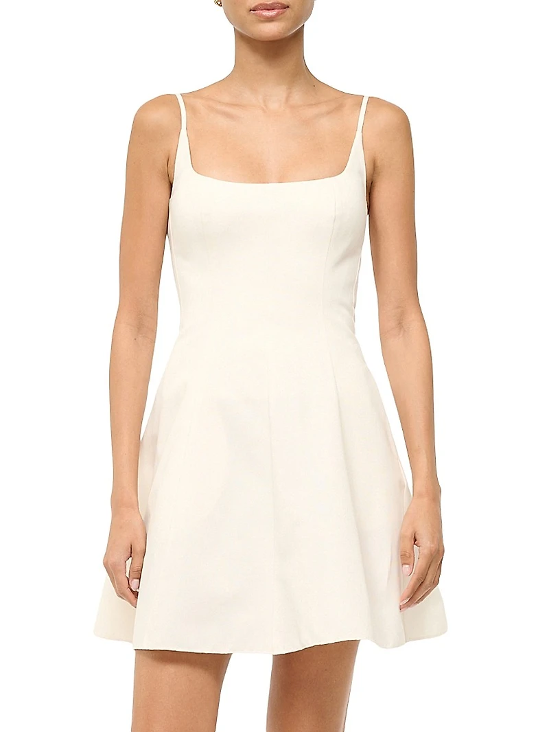 Joy Cotton-Blend Flared A-Line Minidress