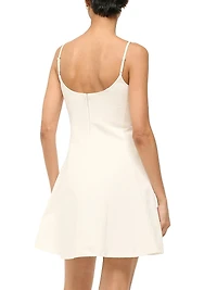 Joy Cotton-Blend Flared A-Line Minidress