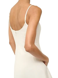Joy Cotton-Blend Flared A-Line Minidress