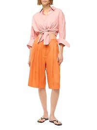 Lisa Tie-Front Linen Top