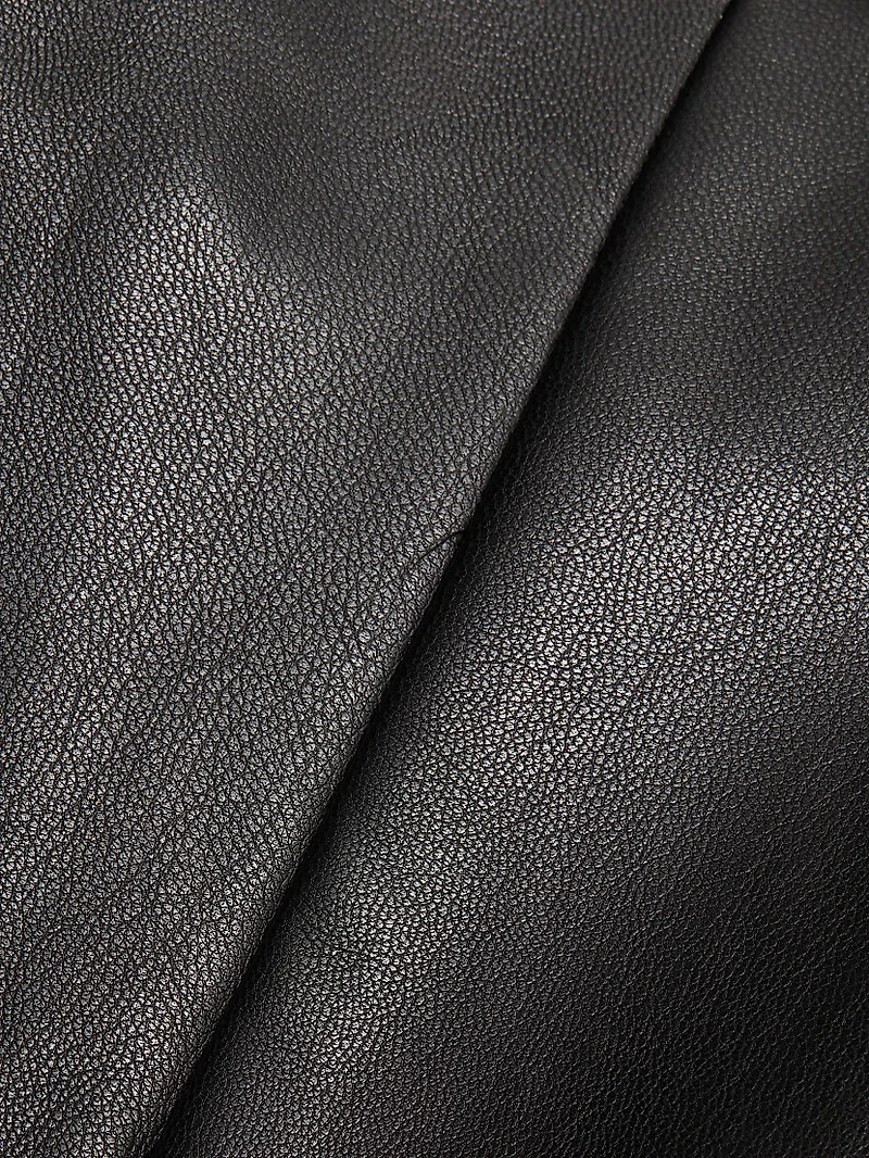 Faux Leather Squareneck Jumpsuit