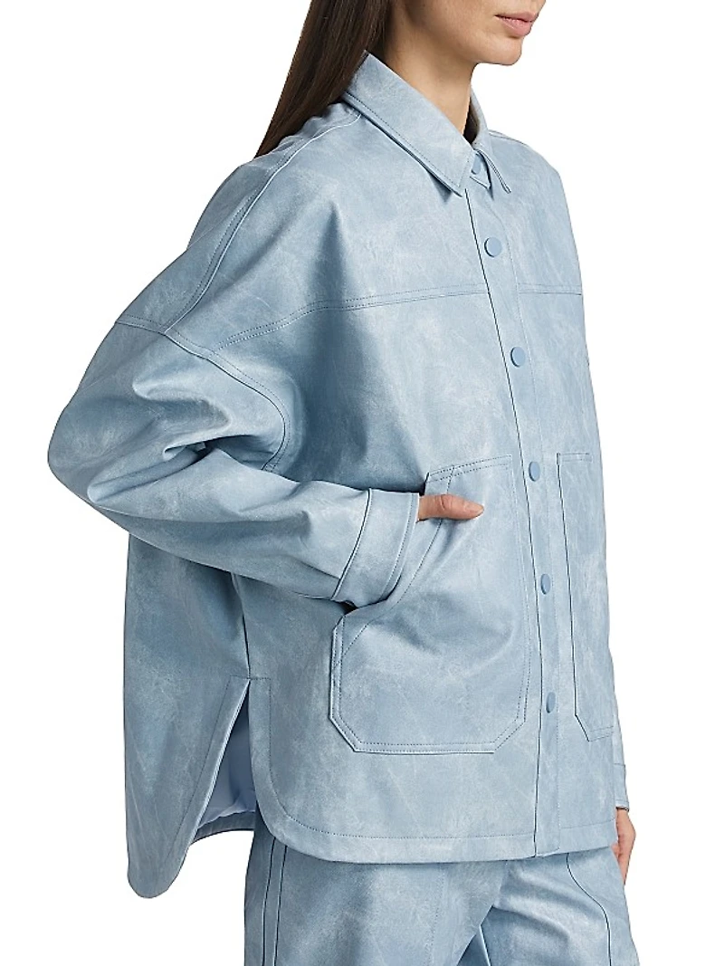 Sidonie Faux Leather Oversized Jacket