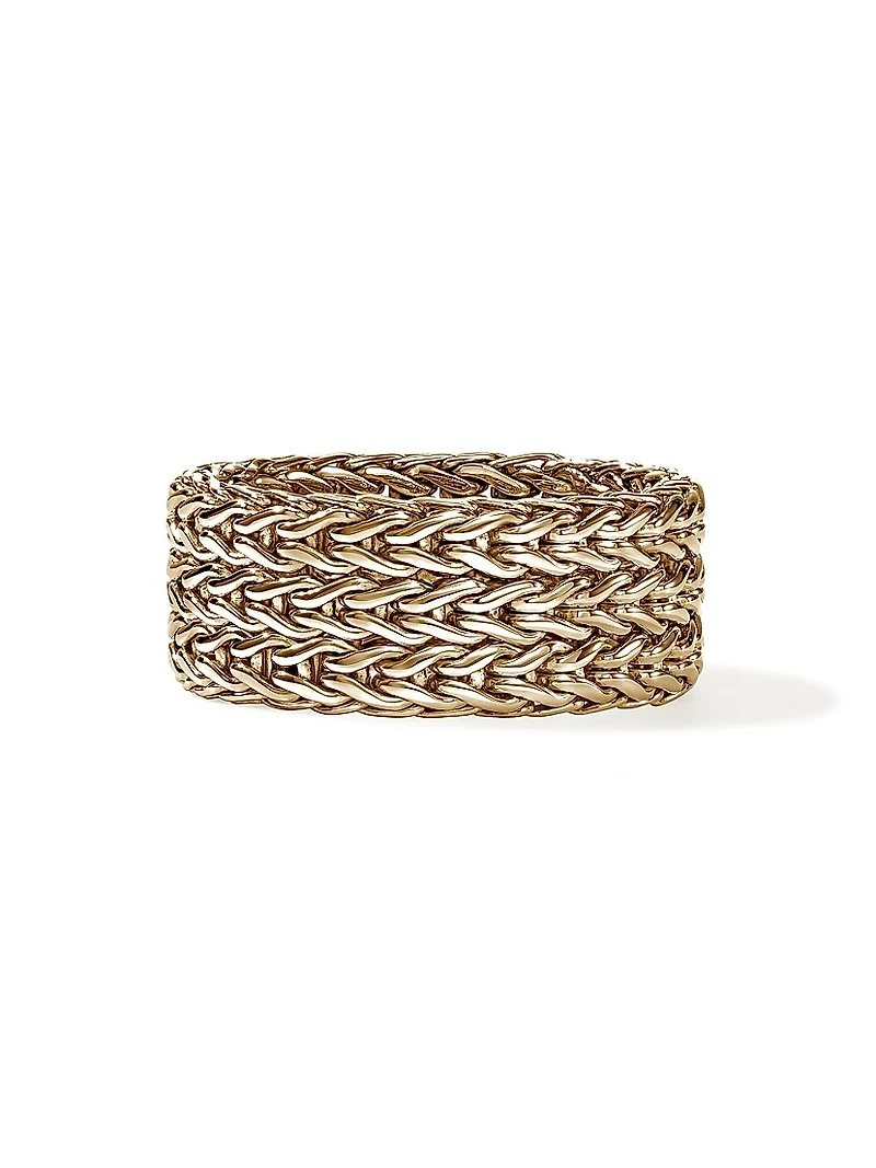 Icon Rata Chain 14K Yellow Gold Wide Band Ring