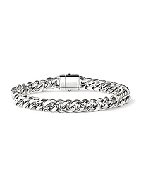 Sterling Silver Curb-Chain Bracelet/7MM