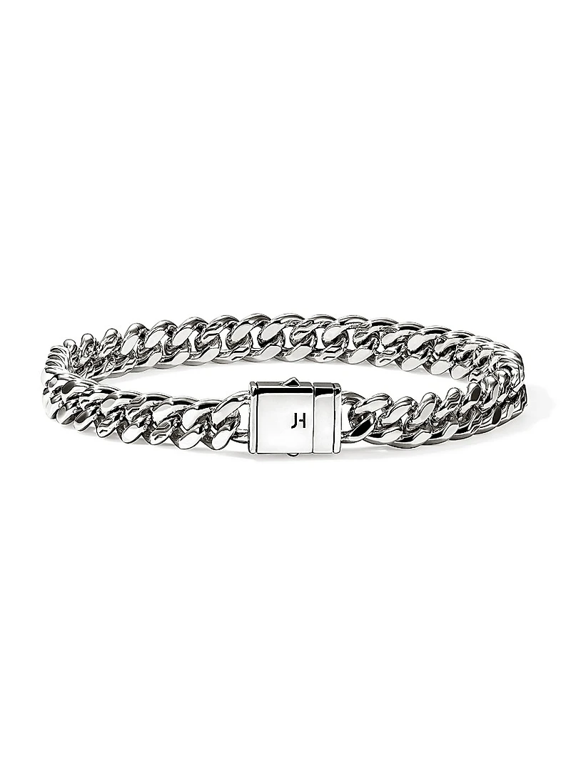 Sterling Silver Curb-Chain Bracelet/7MM